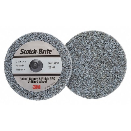 Unitized Wheel, 2 in Dia, 1/4 in W, TR Arbor Hole MPN:61500301561