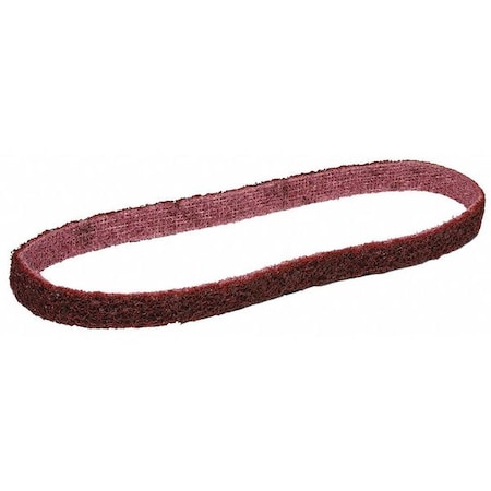 Sanding Belt, 1/4 in W, 18 in L, Non-Woven, Aluminum Oxide, Not Applicable Grit, Medium, SC-BS MPN:7000120687