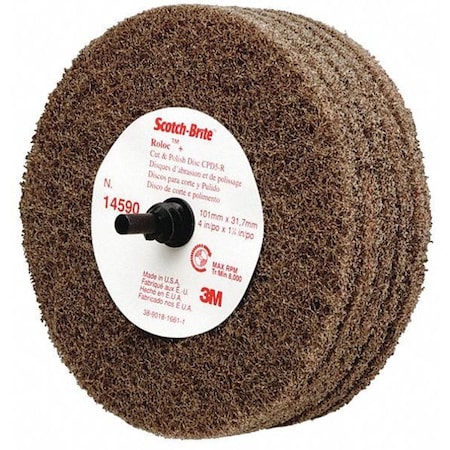 Cut and Polish Disc, 4 in Dia, Medium MPN:7000120703