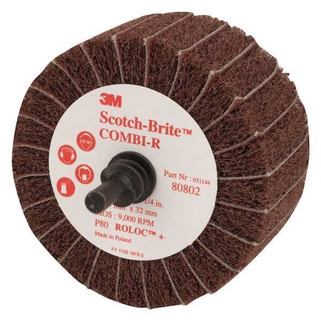 Flap Wheel, Roloc, Interleaf, 2.5x1.25, 80G MPN:FN510079273