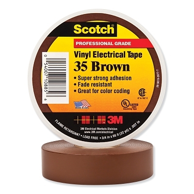 Scotch 35 Br 3/4 In X 66FT Vinyl Coding Elec Tp MPN:7000031580