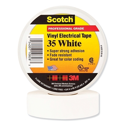 Scotch 35 Wh 1/2 In X 20FT Vinyl Coding Elec Tp MPN:7000058436