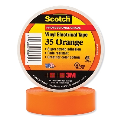 Scotch 35 Or 1/2 In X 20FT Vinyl Coding Elec Tp MPN:7000058438