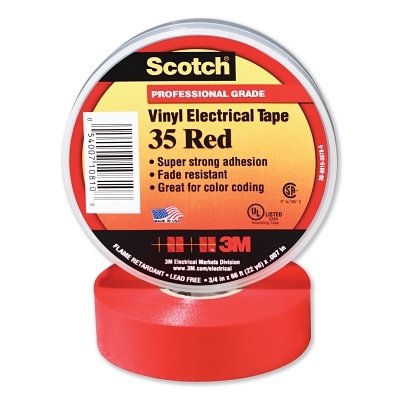 Scotch 35 Rd 1/2 In X 20FT Vinyl Coding Elec Tp MPN:7000132636