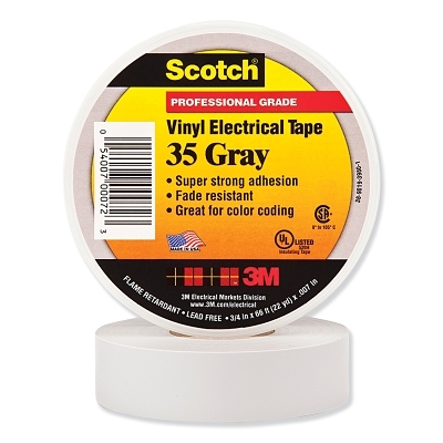Scotch 35 Gy 1/2 In X 20FT Vinyl Coding Elec Tp MPN:7000132640