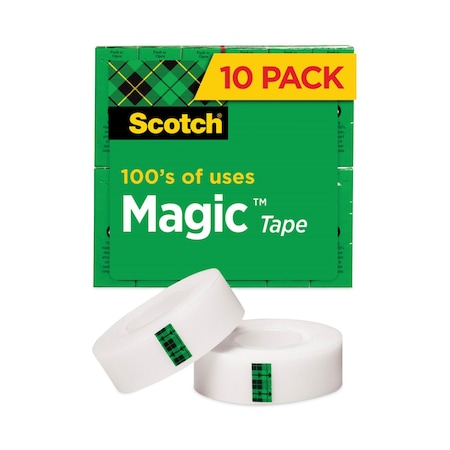 Magic Tape, 3/4 x 1000 in., Clear, PK10 MPN:810P10K