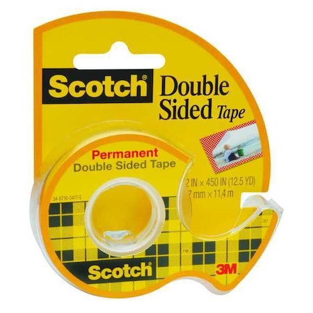 Double Sided Tape, Permanent, 1/2x450 in. MPN:137