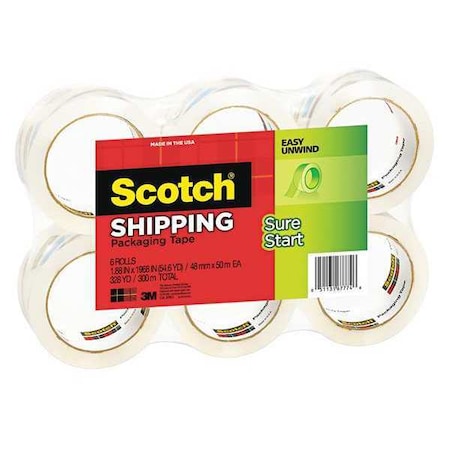 Packaging Tape, 1.88 x 1968 in., PK6 MPN:35006