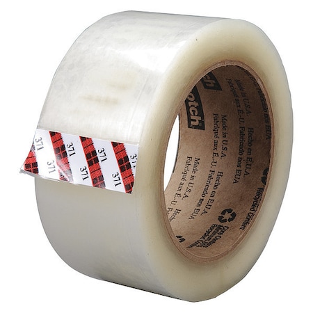 Carton Sealing Tape, Clear, 2-53/64in, PK24 MPN:371
