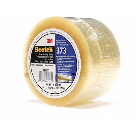 Carton Sealing Tape, Clear, 72mm x 100m MPN:373