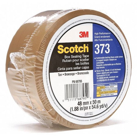 Carton Tape, Polypropylene, Tan, 48mm x 50m MPN:373
