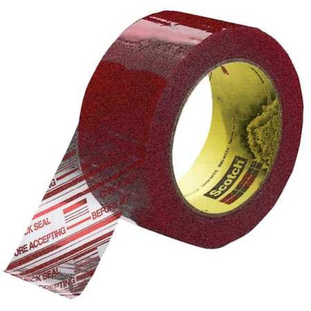 Carton Tape, Red on Clear, 72mm x 100m MPN:3779