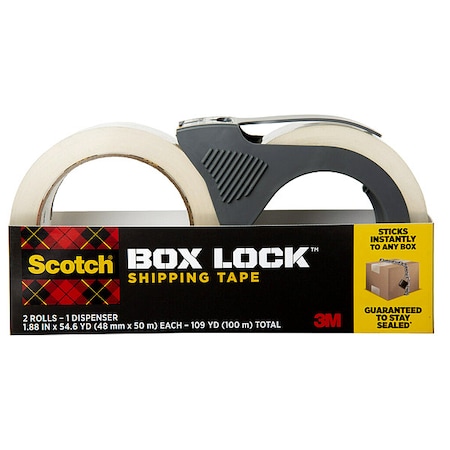 Packaging Tape with Dispenser, Clear, PK2 MPN:3950-21RD-6WC