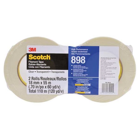 Filament Tape, 45/64 in. x 60 yd., PK2 MPN:898