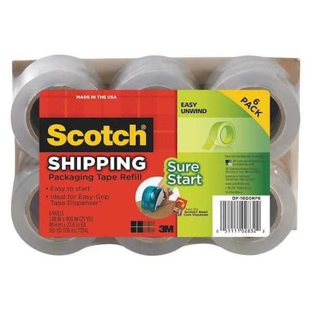 Packaging Tape, 1.88 s x 900 in., PK6 MPN:DP-1000RF6