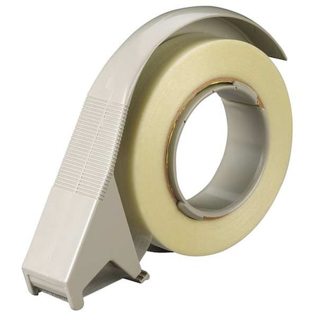 Strapping Tape Dispenser, 1 in Max. Tape Width. 5 1/2 in Tape Core Dia, Pistol, Plastic, Gray MPN:H12