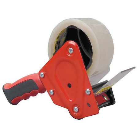 Handheld Tape Dispenser, 2 in Max. Tape Width. 5 1/8 in Tape Core Dia, Pistol, Plastic, Red MPN:HR80