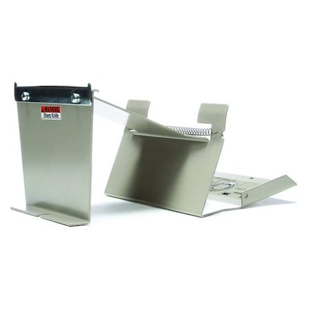 Pouch Tape Dispenser, 5 in Max. Tape Width. 5 1/4 in Tape Core Dia, Clam Shell, Metal, Gray MPN:M727