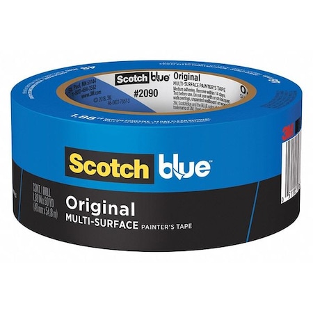 Painter's Tape, Crepe Paper, Blue, 60 yd L, PK18 MPN:2090