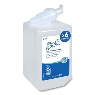 Scott Foam Hair and Bodywash 1L Fresh Scent MPN:91553