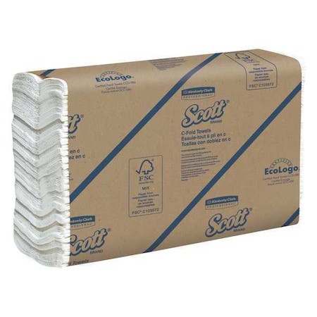 Scott C-Fold Towels White 10.125