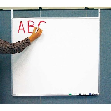 Dry Erase Board, Melamine, 36 in, 42 in, Wood Frame, White, Gloss MPN:MBF