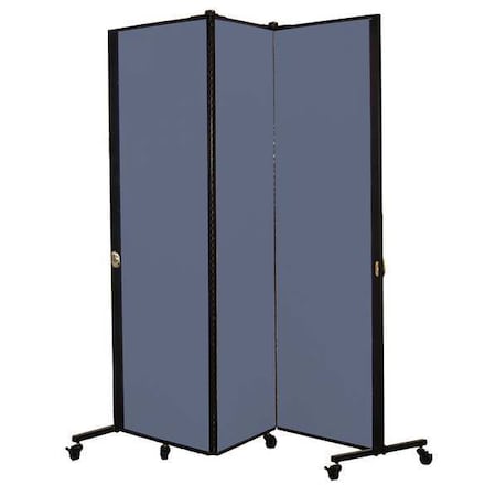 Portable Room Divider, 5Ft 9In W, Lake MPN:HKDL603-DB