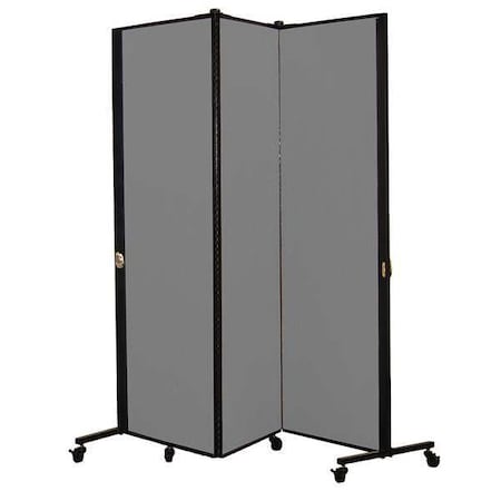 Portable Room Divider, 5Ft 9In W, Stone MPN:HKDL603-DG