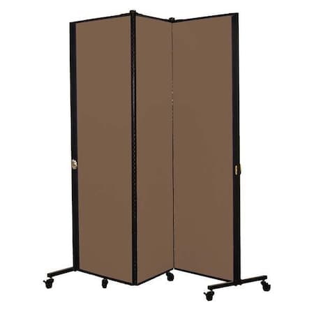 Portable Room Divider, 5Ft 9In W, Walnut MPN:HKDL603-DO