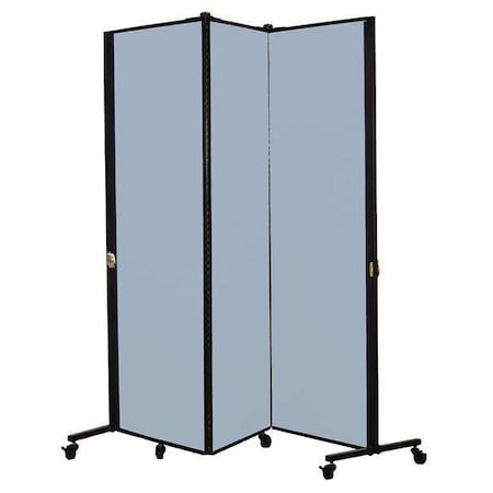 Portable Room Divider, 5Ft 9In W, Blue MPN:HKDL603-VB