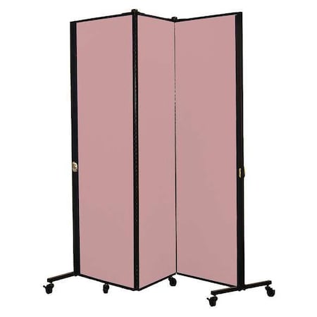 Portable Room Divider, 5Ft 9In W, Rspbrry MPN:HKDL603-VM
