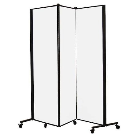 Portable Room Divider, 5Ft 9In W, Ice MPN:HKDL603-VT
