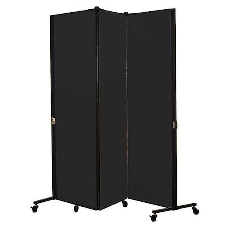Portable Room Divider, 5Ft 9In W, Coal MPN:HKDL603-VX
