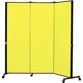 Healthflex Portable Medical Privacy Screen 3-Panel Primary Yellow HKDL603-DY