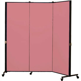 Healthflex Portable Medical Privacy Screen 3-Panel Vinyl Raspberry Mist HKDL603-VM