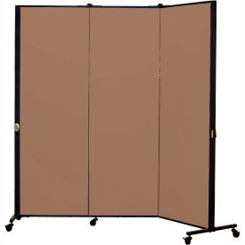 Healthflex Portable Medical Privacy Screen 3-Panel Vinyl Sandalwood HKDL603-VO