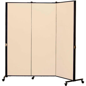 Healthflex Portable Medical Privacy Screen 3-Panel Vinyl Hazelnut HKDL603-VW