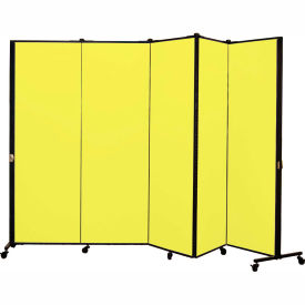 Healthflex Portable Medical Privacy Screen 5-Panel Primary Yellow HKDL605-DY