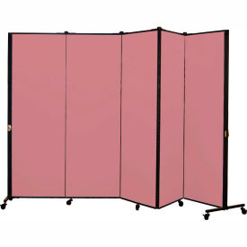Healthflex Portable Medical Privacy Screen 5-Panel Vinyl Raspberry Mist HKDL605-VM