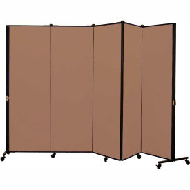 Healthflex Portable Medical Privacy Screen 5-Panel Vinyl Sandalwood HKDL605-VO