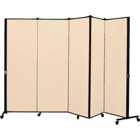Healthflex Portable Medical Privacy Screen 5-Panel Vinyl Hazelnut HKDL605-VW