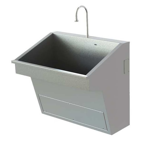 Scrub Sink 15 1/4 in x 33 in, 1, 1, Wall Mount, Heavy gauge 304 Stainless Steel MPN:4121ADA-0003