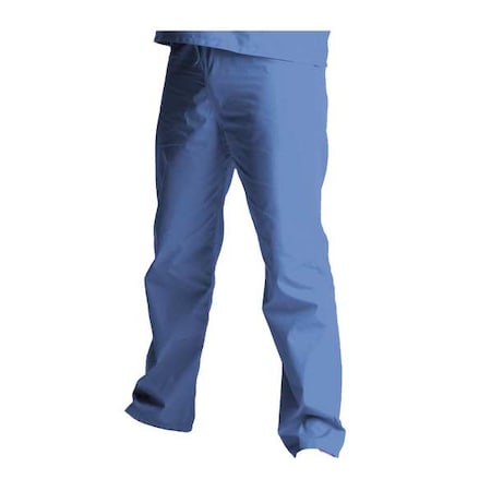 Scrub Pants, Cotton/Polyester, Drawstring Waist, 31 1/2 in Inseam, 2 Pockets, Blue, Size 4XL MPN:85221