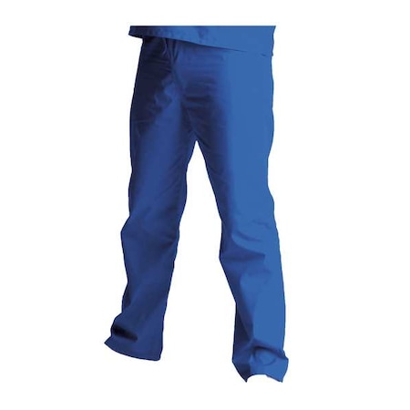 Scrub Pants, Cotton/Polyester, Drawstring Waist, 31 1/2 in Inseam, 2 Pockets, Royal Blue, Size S MPN:85221