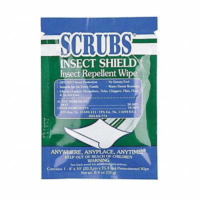 Insect Repellent Wipes PK100 MPN:91401