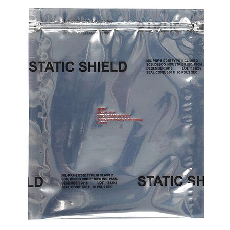 Static Shielding Bag, Silver, 18