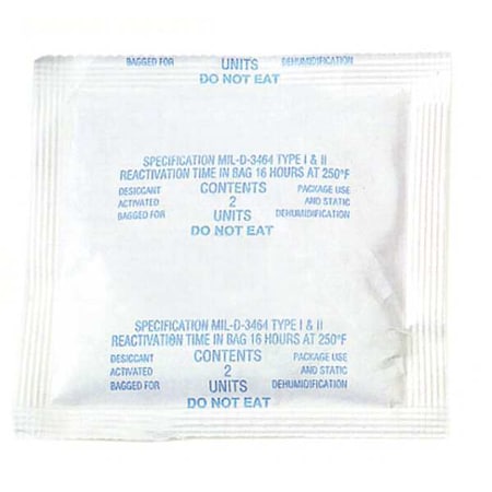 DesiccantBag, 0.83cuft, Bl/Wht, 18g, PK550 MPN:1/2PLDES550