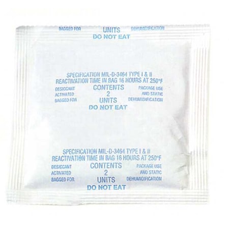DesiccantBag, 0.83cuft, Bl/Wht, 68g, PK150 MPN:2PLDES150
