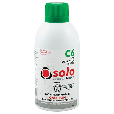 Carbon Monoxide Detector Tester, CO Detector, Fast Test and Reset Time, 50 Degrees to 95 Degrees F MPN:SOLOC6-024