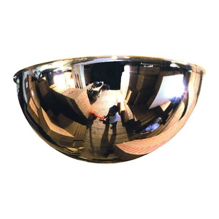 Full Dome Mirror, Acrylic, 26 in, No Backing, Round, 360 Degrees Viewing Angle MPN:ONV-SR-360-26